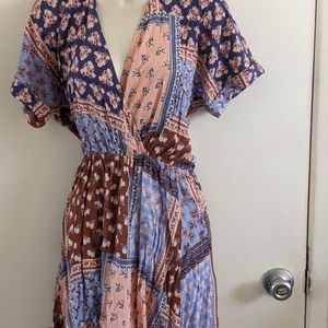 Mini floral print summer dress